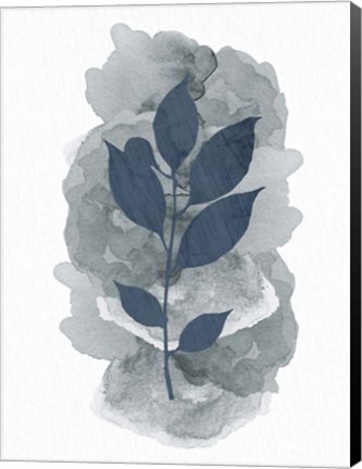 Framed Leaf Silhouette 2 Print