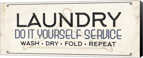 Framed Do It Yourself Laundry Print