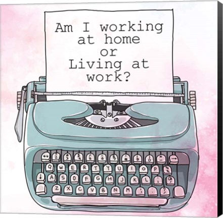 Framed Living at Work Print