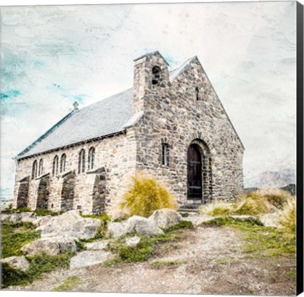 Framed Stone Church Print