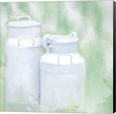 Framed Milk Cans Print