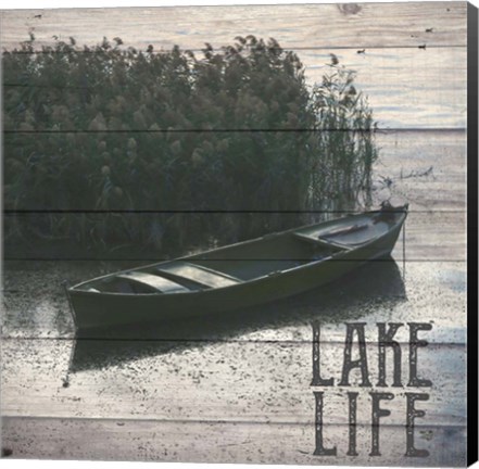 Framed Lake Life Lake Canoe Print