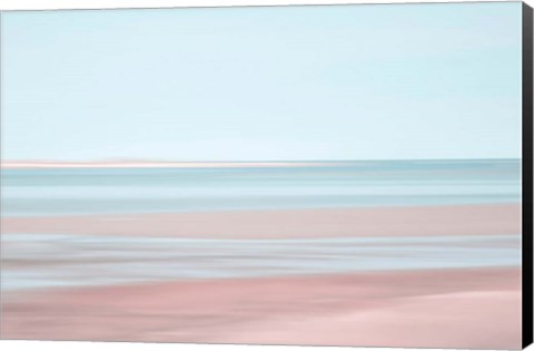 Framed Pastel Abstract Beach 3 Print