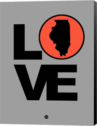 Framed Love Illinois Print