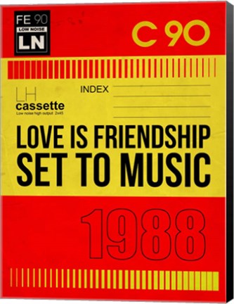 Framed Love Is Friendship Set To Music Print