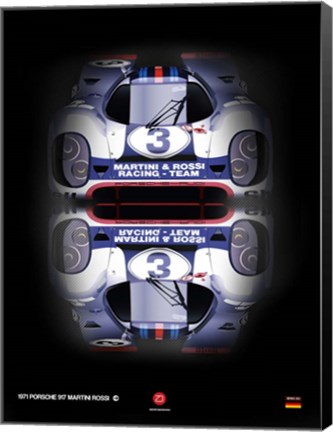 Framed Porsche 917 Martini Rossi Print
