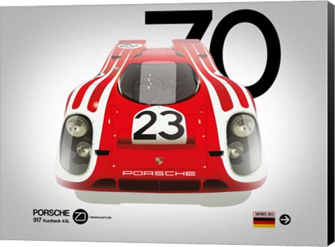 Framed 1970 Porsche 917 Kurzheck 4.5L Print