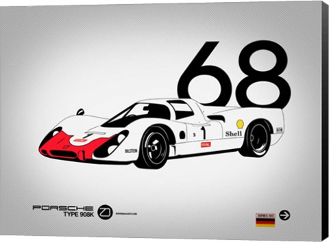 Framed 1968 Porsche 908 Print