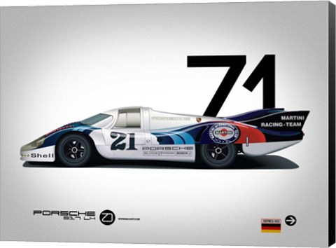 Framed 1971 Porsche 917 Martini Rossi Print