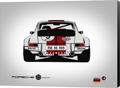 Framed Porsche 911 Rear Print