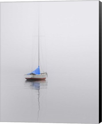 Framed Sailboat; Red, White &amp; Blue Print