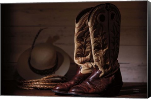 Framed Cowboy Boots X Warm Print