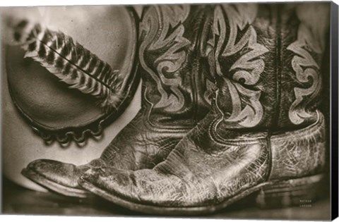 Framed Cowboy Boots VII Print