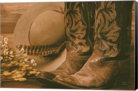 Framed Cowboy Boots V Print