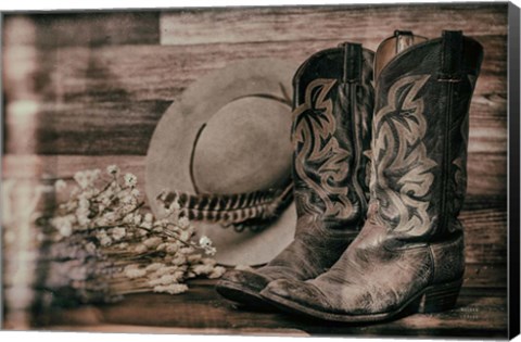 Framed Cowboy Boots III Print