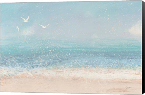 Framed Splatter Beach I Neutral Print