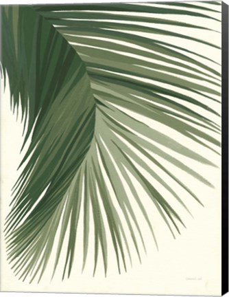 Framed Retro Big Leaf II Green Print