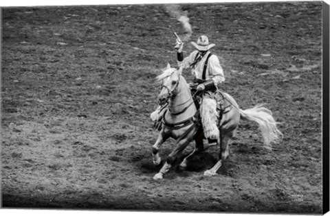 Framed Rodeo I BW Print