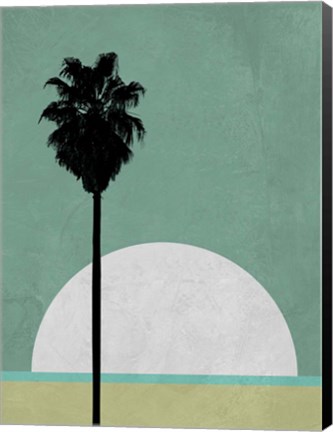 Framed Beach Palm Tree Print