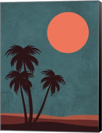 Framed Desert Palm Trees Print