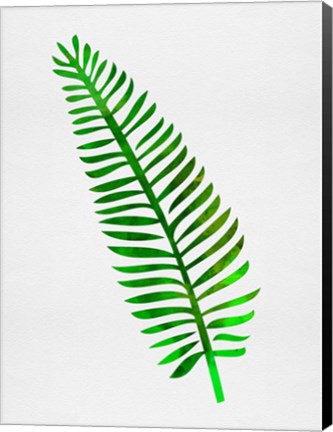 Framed Lonely Tropical Leaf II Print