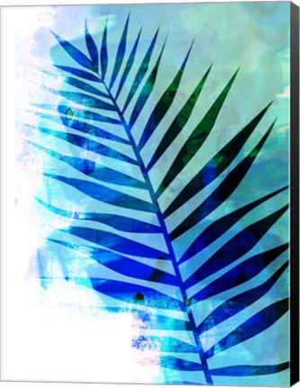 Framed Tropical Leaf Watercolor I Print