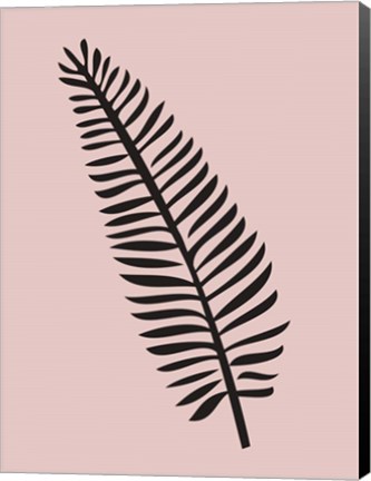 Framed Tropical Blush Pink Leaf Print