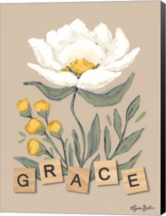 Framed Happy Flower Grace Print