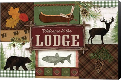 Framed Welcome to the Lodge Print