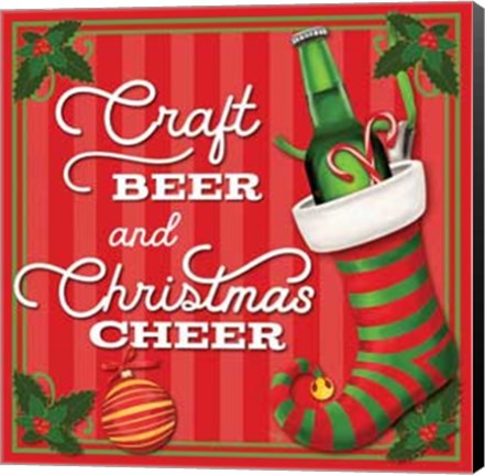 Framed Craft Beer and Christmas Cheer Print