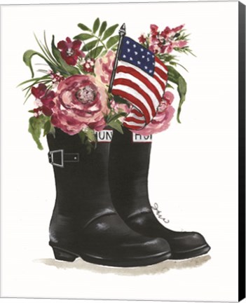Framed Patriotic Boots Print