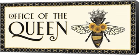 Framed Honey Bees &amp; Flowers Please panel II-The Queen Print