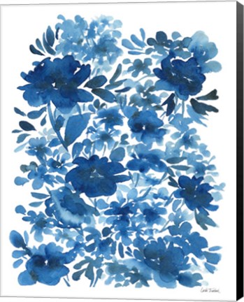 Framed Blue Floral Print