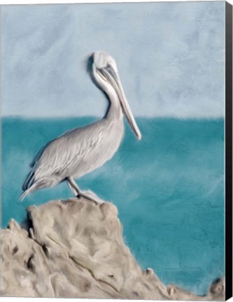 Framed Pelican Perch Print