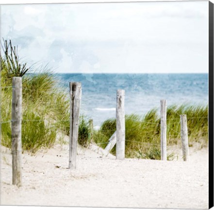 Framed Pathway To The Beach Print