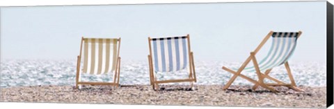 Framed Beach Chairs Print