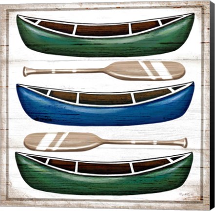 Framed Canoes Print