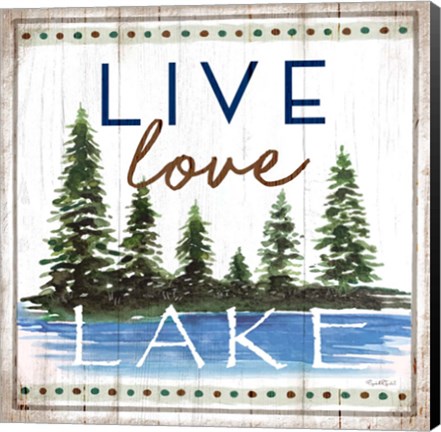 Framed Live, Love, Lake Print