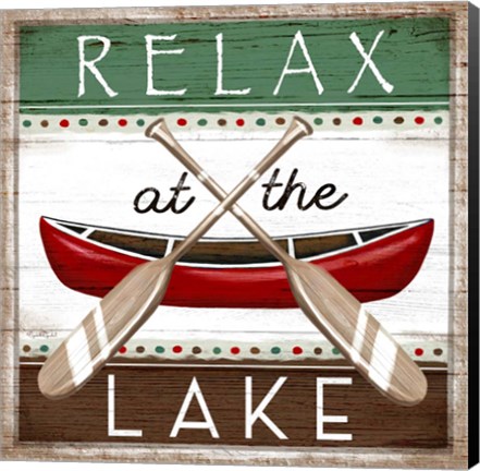 Framed Relax at the Lake Print