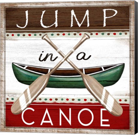 Framed Jump in a Canoe Print