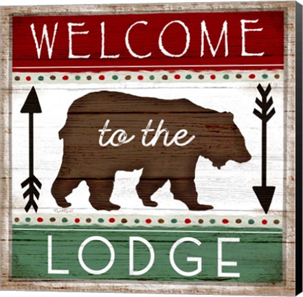 Framed Welcome to the Lodge Print