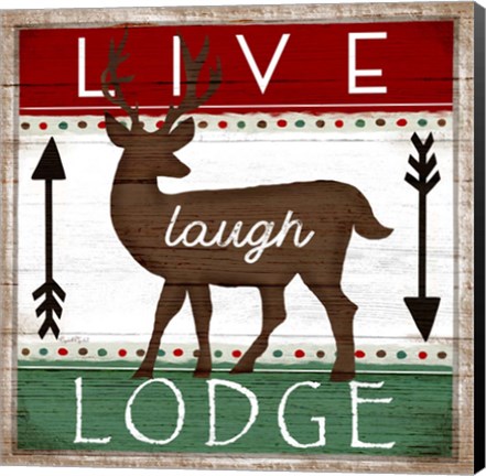 Framed Live, Laugh, Lodge Print