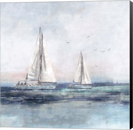 Framed Blue Sailing II Print