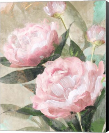 Framed Bountiful Peonies II Print