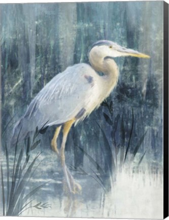 Framed Glacier Heron III Print