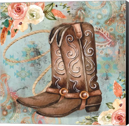 Framed Cowboy Boots Print