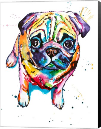 Framed Pug II Print