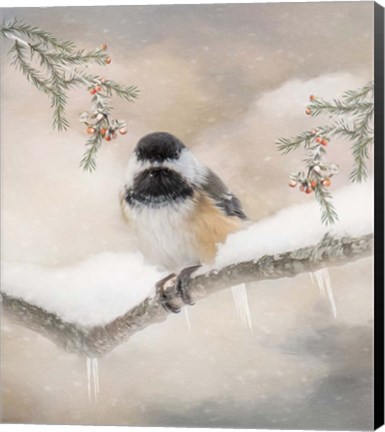 Framed Chilly Chickadee Print