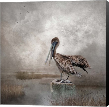 Framed Visitor to the Marshes Print