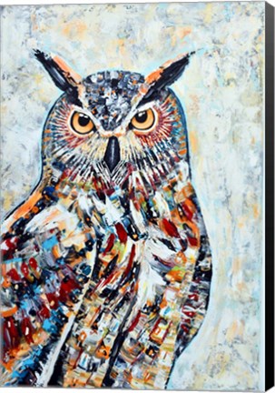 Framed Great Horned Owl Print